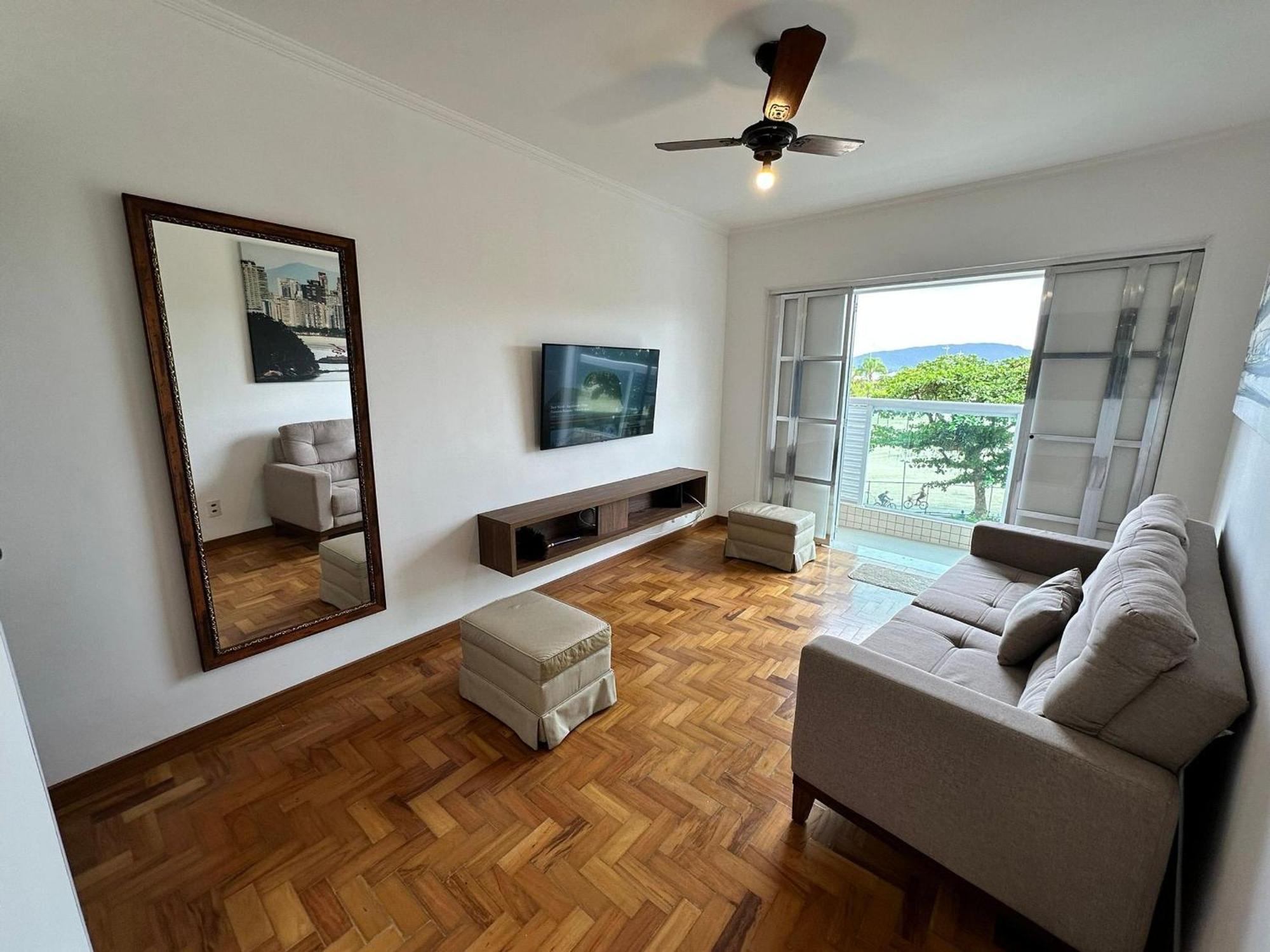 Ap Pe Na Areia Vista Parcial Mar Apartamento Santos (Sao Paulo)